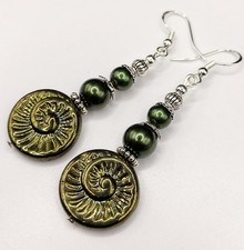 Olive Army Green Silver Czech