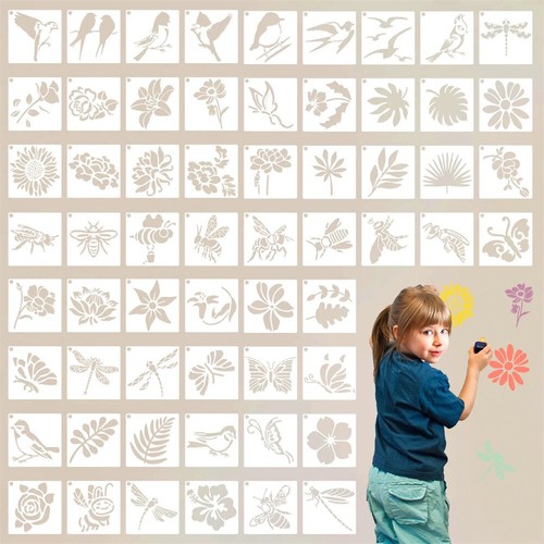 60pcs 3x3in reusable stencils - 3x3in,
