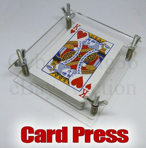 Playing card press - clamp, deck