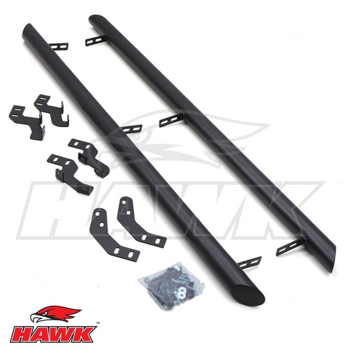 Matte black side step bars - matte,