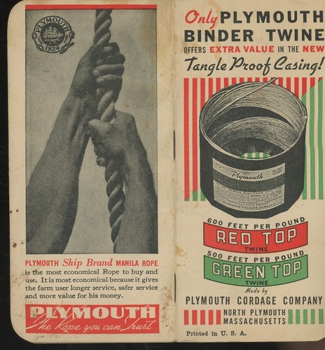 Plymouth binder twine - plymouth,