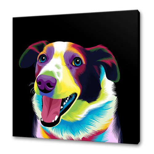 Smooth collie dog colourful - collie,
