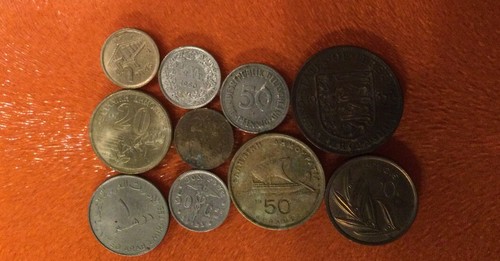 Assorted world coins as - coins,
