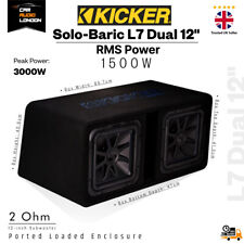 Kicker KA44DL7S122 Solo-Baric L7 Dual 12" 2-Ohm Ported Subwoofer Enclosure 3000W