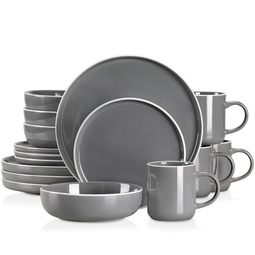 Tableware set stoneware - , grey