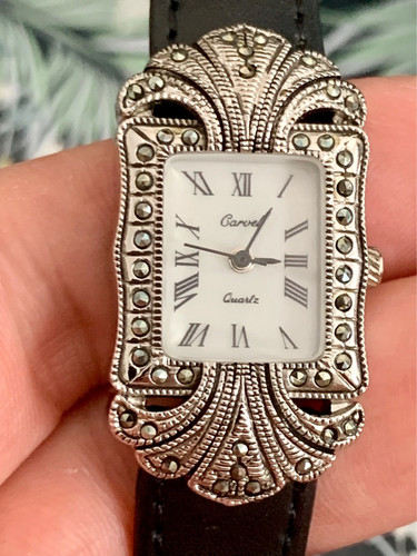Carvel marcasite dress watch - carvel,