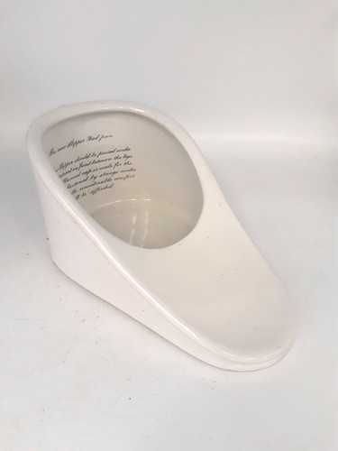 Vintage white ceramic slipper - vintage,
