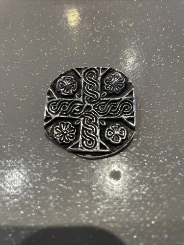 Byzantine cross silver brooch - cross,