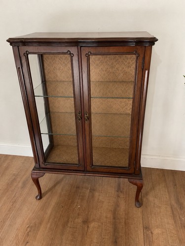 Vintage mahogany display - ,