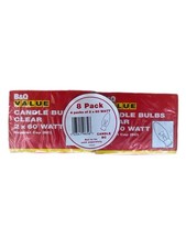 B&Q Value Candle Bulbs Clear 4