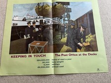 Original 1960’s GPO Poster - Keeping In Touch . The Post Office At The Docks