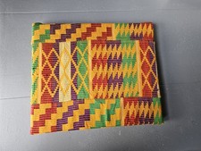 Kente Handwoven African Fabric Framed Art - Single Canvas 12x10 inch - 30x25cm