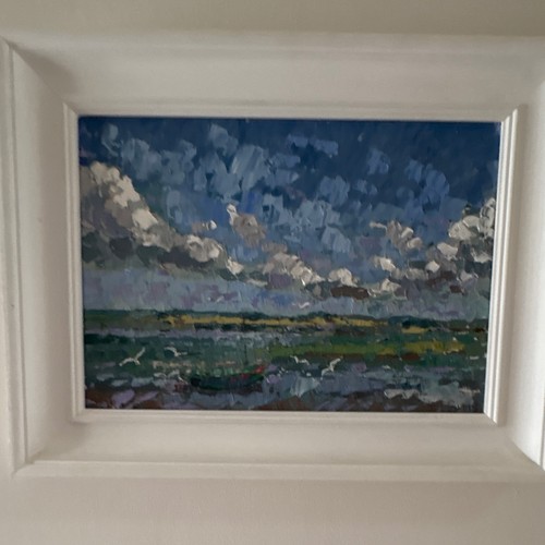 Framed impressionist landscape - impressionist,