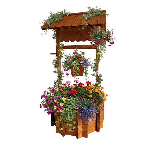 Ornamental wooden well