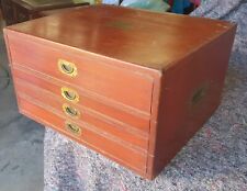 ANTIQUE CAMPAIGN COLLECTORS CABINET WATCH MAKERS CHEST        FREE UK POSTAGE
