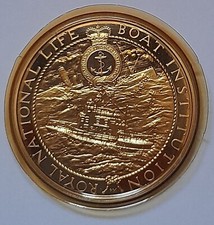 1977 RNLI Queen's Silver Jubilee Gold Plated Sterling Silver Proof - Pobjoy Mint