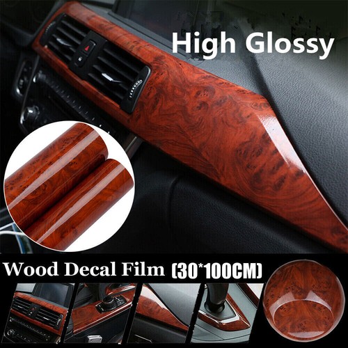 Glossy walnut wood - wood, vinyl