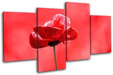 Tower of London Poppies City MULTI CANVAS WALL ART Picture Print VA