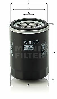 Mann filter 610 oil - mann-filter, 610/3