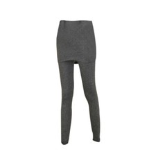 2 in 1 Leggings with Attached Mini Skirt Elastic Waistband Casual Pants