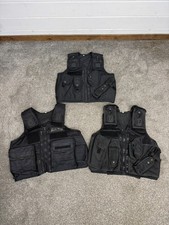 3x Black Utility Tac Vest Job