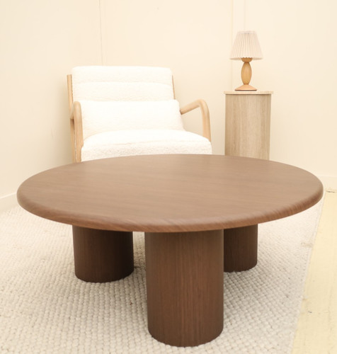 Dark wood round - wood,