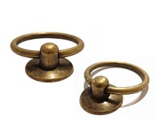 2 * Antique Brass Ring Pull