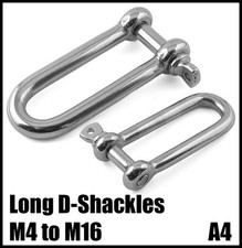 Long shackle dee rigging pin - long,