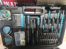 Sundpey Home Tool Kit 206PCs - Household Tool Set with 12V Cordless Drill Porta