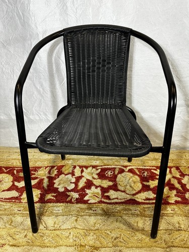 Black outdoor rattan chair - outdoor,
