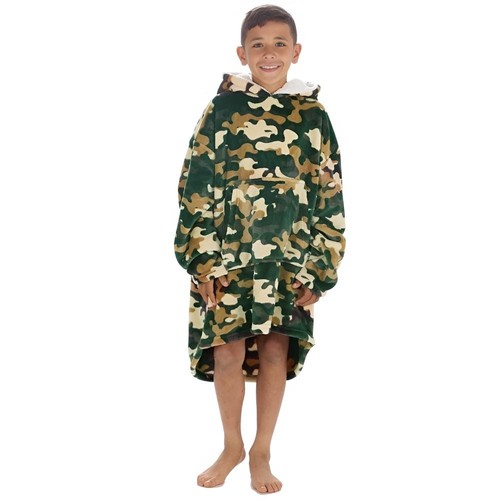 Kids boys camo pixel oversized - camo,