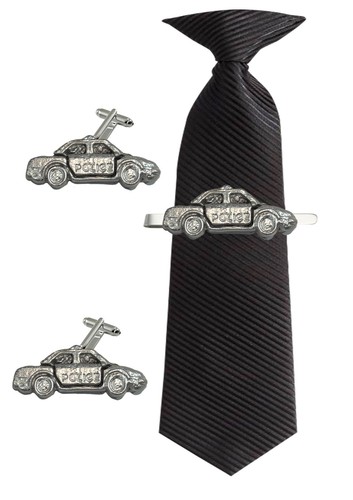 Z100 police car cufflinks - car, &