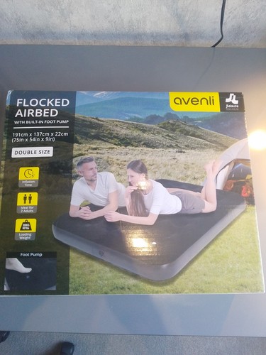 Flocked airbed with foot - foot, pump