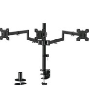 WALI Triple Monitor Arm for Screen Up to 27 Inch, Articulating Black 