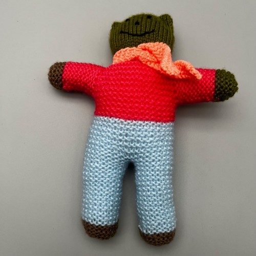 Hand knitted teddy - hand, bear