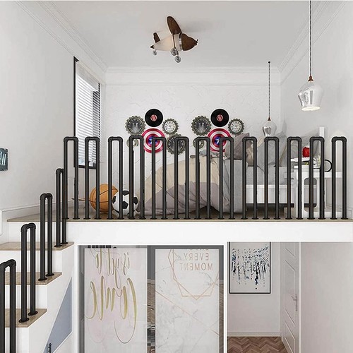 Shaped iron stair handrail - u-shaped,