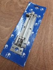 Swan Necked 6" Cranked Door Bolt - Chromed Bathroom Toilet Shed Door Lock/Catch