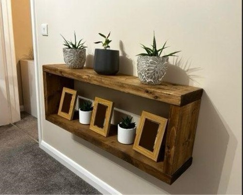 Rustic pine shelving unit - rustic,