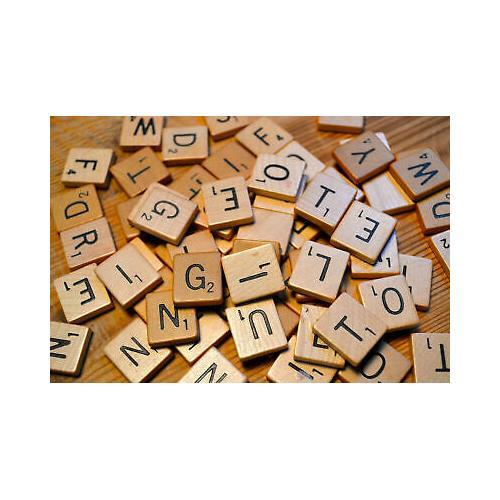 100 wooden tiles - 100,