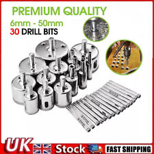 30Pcs Diamond Holesaw Holes Saw Drill Bit Cutter Tile Glass Marble Ceramic NEW