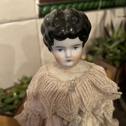 Antique china pin cushion half - antique,