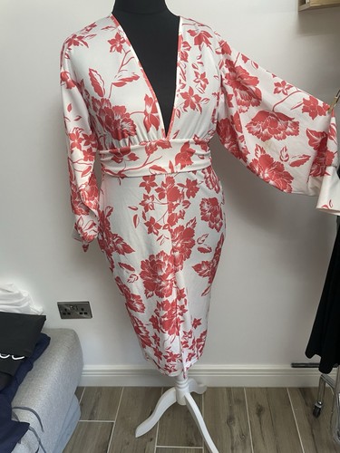 Boohoo white red floral - white, &