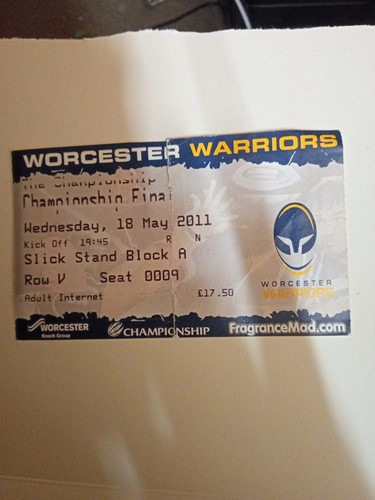 Ticket stub worcester - ,