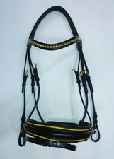Dressage Bridle with Yellow