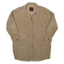 ZARA BASIC Relaxed Fit Womens Corduroy Jacket Beige XS