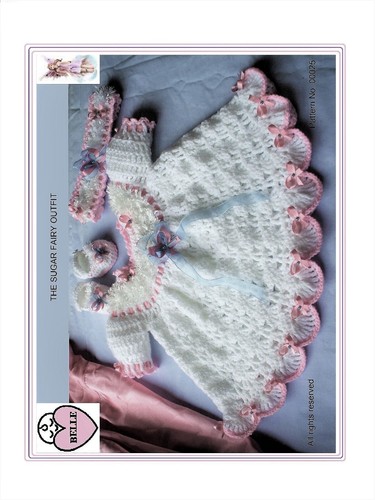 Baby dress crochet - pattern, dk