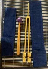 Tuning fork weighted gold - fork,
