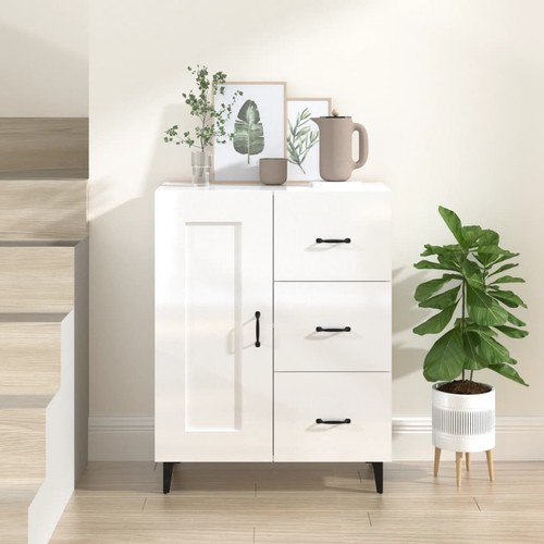 Sideboard high gloss - gloss, white