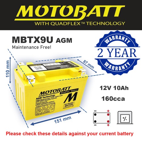 Mbtx9u motobatt quadflex agm - motobatt,