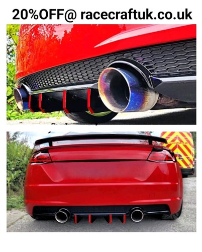 Rear diffuser fins - fins, audi